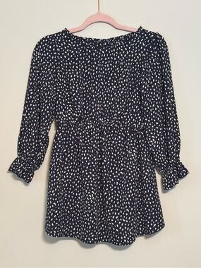 Isabel Maternity Women’s Black & White Printed Blouse  Sz XS